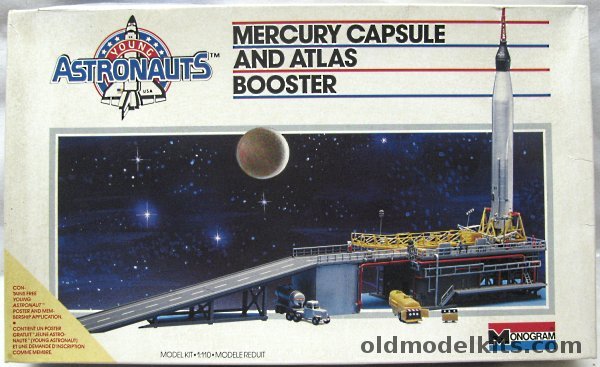Monogram 1/110 Mercury Capsule and Atlas Booster - Young Astronauts Issue, 5910 plastic model kit